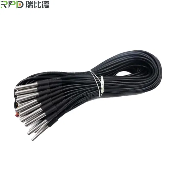 Nuevo diseño impermeable Ds18b20 Sensor Cable de silicona de PVC con tubo de acero inoxidable